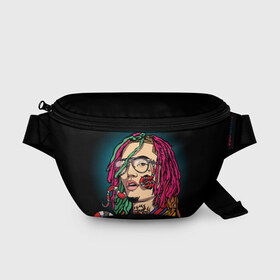 Поясная сумка 3D с принтом Lil Pump , 100% полиэстер | плотная ткань, ремень с регулируемой длиной, внутри несколько карманов для мелочей, основное отделение и карман с обратной стороны сумки застегиваются на молнию | esskeetit | gazzy garcia | gucci gang | lil pump | lilpump | газзи гарсия | лил памп | рэп | рэпер | эшкере