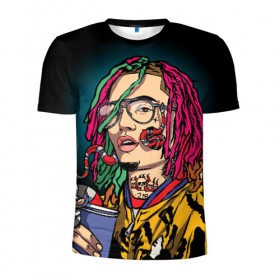 Мужская футболка 3D спортивная с принтом Lil Pump , 100% полиэстер с улучшенными характеристиками | приталенный силуэт, круглая горловина, широкие плечи, сужается к линии бедра | esskeetit | gazzy garcia | gucci gang | lil pump | lilpump | газзи гарсия | лил памп | рэп | рэпер | эшкере