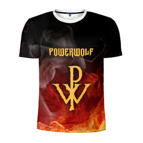 Мужская футболка 3D спортивная с принтом POWERWOLF , 100% полиэстер с улучшенными характеристиками | приталенный силуэт, круглая горловина, широкие плечи, сужается к линии бедра | Тематика изображения на принте: powerwolf | wolf | метал | пауэр метал. | повервольф | поверфульф | рок | хэви металб