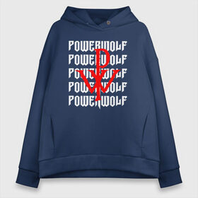 Женское худи Oversize хлопок с принтом POWERWOLF , френч-терри — 70% хлопок, 30% полиэстер. Мягкий теплый начес внутри —100% хлопок | боковые карманы, эластичные манжеты и нижняя кромка, капюшон на магнитной кнопке | Тематика изображения на принте: powerwolf | wolf | метал | пауэр метал. | повервольф | поверфульф | рок | хэви металб