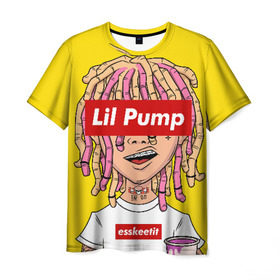 Мужская футболка 3D с принтом Lil Pump , 100% полиэфир | прямой крой, круглый вырез горловины, длина до линии бедер | esskeetit | gazzy garcia | gucci gang | lil pump | lilpump | газзи гарсия | лил памп | рэп | рэпер | эшкере