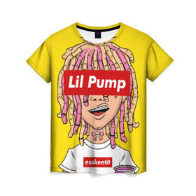 Женская футболка 3D с принтом Lil Pump , 100% полиэфир ( синтетическое хлопкоподобное полотно) | прямой крой, круглый вырез горловины, длина до линии бедер | esskeetit | gazzy garcia | gucci gang | lil pump | lilpump | газзи гарсия | лил памп | рэп | рэпер | эшкере