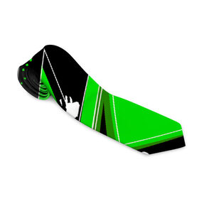 Галстук 3D с принтом Зеленая краска , 100% полиэстер | Длина 148 см; Плотность 150-180 г/м2 | абстракция | зеленая | клякса | краска | линии | минимализм | полосы | пятна | точки | яркая
