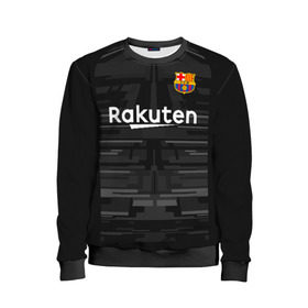 Детский свитшот 3D с принтом Ter Stegen away gk 19-20 , 100% полиэстер | свободная посадка, прямой крой, мягкая тканевая резинка на рукавах и понизу свитшота | barcelona | champions league | spain | ter stegen | барселона | испания | лига чемпионов | тер штеген