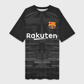 Платье-футболка 3D с принтом Ter Stegen away gk 19 20 ,  |  | barcelona | champions league | spain | ter stegen | барселона | испания | лига чемпионов | тер штеген