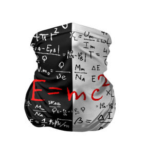 Бандана-труба 3D с принтом E=mc2 , 100% полиэстер, ткань с особыми свойствами — Activecool | плотность 150‒180 г/м2; хорошо тянется, но сохраняет форму | Тематика изображения на принте: emc 2 | emc2 | знаменитые формулы | физика | формулы | эйнштейн