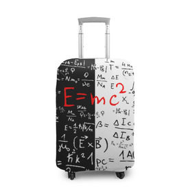Чехол для чемодана 3D с принтом E=mc2 , 86% полиэфир, 14% спандекс | двустороннее нанесение принта, прорези для ручек и колес | emc 2 | emc2 | знаменитые формулы | физика | формулы | эйнштейн