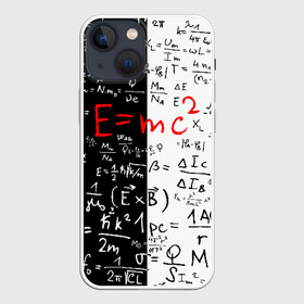 Чехол для iPhone 13 mini с принтом Emc2 ,  |  | emc 2 | emc2 | знаменитые формулы | физика | формулы | эйнштейн