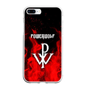 Чехол для iPhone 7Plus/8 Plus матовый с принтом POWERWOLF , Силикон | Область печати: задняя сторона чехла, без боковых панелей | powerwolf | wolf | метал | пауэр метал. | повервольф | поверфульф | рок | хэви металб