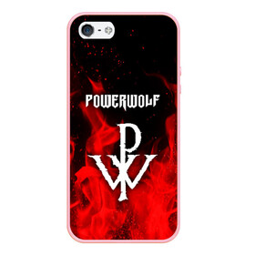 Чехол для iPhone 5/5S матовый с принтом POWERWOLF , Силикон | Область печати: задняя сторона чехла, без боковых панелей | Тематика изображения на принте: powerwolf | wolf | метал | пауэр метал. | повервольф | поверфульф | рок | хэви металб