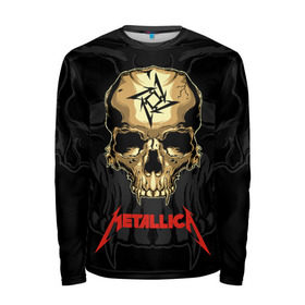 Мужской лонгслив 3D с принтом Metallica , 100% полиэстер | длинные рукава, круглый вырез горловины, полуприлегающий силуэт | Тематика изображения на принте: american | james hetfield | kirk hammett | l | metal band | metallic | metallica | music | robot | rock | scales | sitting | skeleton | skull | throne | американская | джеймс хетфилд | кирк хэмметт | ларс ульрих | логотип | метал группа | металл