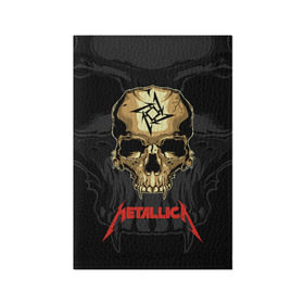 Обложка для паспорта матовая кожа с принтом Metallica , натуральная матовая кожа | размер 19,3 х 13,7 см; прозрачные пластиковые крепления | Тематика изображения на принте: american | james hetfield | kirk hammett | l | metal band | metallic | metallica | music | robot | rock | scales | sitting | skeleton | skull | throne | американская | джеймс хетфилд | кирк хэмметт | ларс ульрих | логотип | метал группа | металл