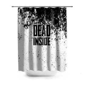 Штора 3D для ванной с принтом Dead Inside , 100% полиэстер | плотность материала — 100 г/м2. Стандартный размер — 146 см х 180 см. По верхнему краю — пластиковые люверсы для креплений. В комплекте 10 пластиковых колец | dead | dota | inside | аниме | внутри | гуль | дэд | инсайд | мертвец | мертвый | токийский