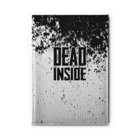 Обложка для автодокументов с принтом Dead Inside , натуральная кожа |  размер 19,9*13 см; внутри 4 больших “конверта” для документов и один маленький отдел — туда идеально встанут права | dead | dota | inside | аниме | внутри | гуль | дэд | инсайд | мертвец | мертвый | токийский