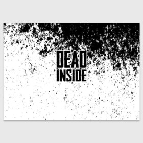 Поздравительная открытка с принтом Dead Inside , 100% бумага | плотность бумаги 280 г/м2, матовая, на обратной стороне линовка и место для марки
 | Тематика изображения на принте: dead | dota | inside | аниме | внутри | гуль | дэд | инсайд | мертвец | мертвый | токийский