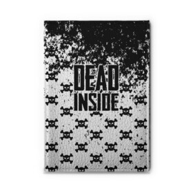 Обложка для автодокументов с принтом Dead Inside , натуральная кожа |  размер 19,9*13 см; внутри 4 больших “конверта” для документов и один маленький отдел — туда идеально встанут права | dead | dota | inside | аниме | внутри | гуль | дэд | инсайд | мертвец | мертвый | токийский