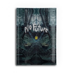 Обложка для автодокументов с принтом ТЬМА - No Future , натуральная кожа |  размер 19,9*13 см; внутри 4 больших “конверта” для документов и один маленький отдел — туда идеально встанут права | 1921 | 1953 | 1986 | 2019 | 2052 | dark | future | jonas | logo | mikkel | mundus | no future | portal | sic | будущего | йонас | лого | логотип | миккель | надпись | нет | портал | сериал | сериалы | символ | тьма