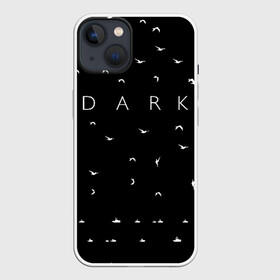 Чехол для iPhone 13 с принтом DARK   Birds (Тьма) ,  |  | 1921 | 1953 | 1986 | 2019 | 2052 | dark | future | jonas | logo | mikkel | mundus | no future | portal | sic | будущего | йонас | лого | логотип | миккель | надпись | нет | портал | сериал | сериалы | символ | тьма