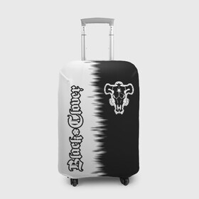 Чехол для чемодана 3D с принтом ЧЁРНЫЙ КЛЕВЕР , 86% полиэфир, 14% спандекс | двустороннее нанесение принта, прорези для ручек и колес | asta | black bull | black clover | bull | clover | аста | бык | клевер | чёрный бык | чёрный клевер