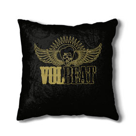 Подушка 3D с принтом Volbeat , наволочка – 100% полиэстер, наполнитель – холлофайбер (легкий наполнитель, не вызывает аллергию). | состоит из подушки и наволочки. Наволочка на молнии, легко снимается для стирки | groove metal | hardcore | psychobilly | volbeat | волбит