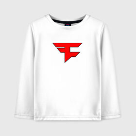 Детский лонгслив хлопок с принтом FAZE CLAN , 100% хлопок | круглый вырез горловины, полуприлегающий силуэт, длина до линии бедер | astralis | awp | counter strike | cs go | cs go global offensive | faze clan | hyper beast | team liquid | астралис | тим ликвид | фейз клан | хайпер бист