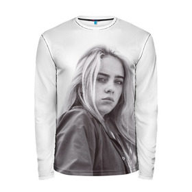 Мужской лонгслив 3D с принтом BILLIE EILISH , 100% полиэстер | длинные рукава, круглый вырез горловины, полуприлегающий силуэт | ayelish | bad guy | bellyache | bilie eilish | bilie elish | billie | billie eilish | eilish | electronic | elish | music | били айлиш | билли айлиш | эйлиш | элиш