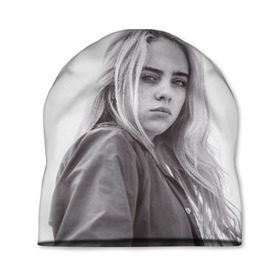 Шапка 3D с принтом BILLIE EILISH , 100% полиэстер | универсальный размер, печать по всей поверхности изделия | Тематика изображения на принте: ayelish | bad guy | bellyache | bilie eilish | bilie elish | billie | billie eilish | eilish | electronic | elish | music | били айлиш | билли айлиш | эйлиш | элиш