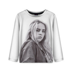 Детский лонгслив 3D с принтом BILLIE EILISH , 100% полиэстер | длинные рукава, круглый вырез горловины, полуприлегающий силуэт
 | ayelish | bad guy | bellyache | bilie eilish | bilie elish | billie | billie eilish | eilish | electronic | elish | music | били айлиш | билли айлиш | эйлиш | элиш