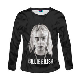 Женский лонгслив 3D с принтом BILLIE EILISH , 100% полиэстер | длинные рукава, круглый вырез горловины, полуприлегающий силуэт | ayelish | bad guy | bellyache | bilie eilish | bilie elish | billie | billie eilish | eilish | electronic | elish | music | били айлиш | билли айлиш | эйлиш | элиш