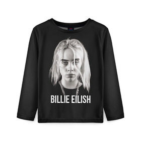 Детский лонгслив 3D с принтом BILLIE EILISH , 100% полиэстер | длинные рукава, круглый вырез горловины, полуприлегающий силуэт
 | ayelish | bad guy | bellyache | bilie eilish | bilie elish | billie | billie eilish | eilish | electronic | elish | music | били айлиш | билли айлиш | эйлиш | элиш