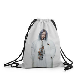 Рюкзак-мешок 3D с принтом BILLIE EILISH , 100% полиэстер | плотность ткани — 200 г/м2, размер — 35 х 45 см; лямки — толстые шнурки, застежка на шнуровке, без карманов и подкладки | ayelish | bad guy | bellyache | bilie eilish | bilie elish | billie | billie eilish | eilish | electronic | elish | music | били айлиш | билли айлиш | эйлиш | элиш