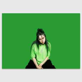 Поздравительная открытка с принтом BILLIE EILISH , 100% бумага | плотность бумаги 280 г/м2, матовая, на обратной стороне линовка и место для марки
 | Тематика изображения на принте: ayelish | bad guy | bellyache | bilie eilish | bilie elish | billie | billie eilish | eilish | electronic | elish | music | били айлиш | билли айлиш | эйлиш | элиш