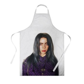 Фартук 3D с принтом BILLIE EILISH , 100% полиэстер | общий размер — 65 х 85 см, ширина нагрудника — 26 см, горловина — 53 см, длина завязок — 54 см, общий обхват в поясе — 173 см. Принт на завязках и на горловине наносится с двух сторон, на основной части фартука — только с внешней стороны | ayelish | bad guy | bellyache | bilie eilish | bilie elish | billie | billie eilish | eilish | electronic | elish | music | били айлиш | билли айлиш | эйлиш | элиш