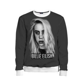 Детский свитшот 3D с принтом BILLIE EILISH , 100% полиэстер | свободная посадка, прямой крой, мягкая тканевая резинка на рукавах и понизу свитшота | ayelish | bad guy | bellyache | bilie eilish | bilie elish | billie | billie eilish | eilish | electronic | elish | music | били айлиш | билли айлиш | эйлиш | элиш