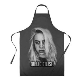 Фартук 3D с принтом BILLIE EILISH , 100% полиэстер | общий размер — 65 х 85 см, ширина нагрудника — 26 см, горловина — 53 см, длина завязок — 54 см, общий обхват в поясе — 173 см. Принт на завязках и на горловине наносится с двух сторон, на основной части фартука — только с внешней стороны | ayelish | bad guy | bellyache | bilie eilish | bilie elish | billie | billie eilish | eilish | electronic | elish | music | били айлиш | билли айлиш | эйлиш | элиш