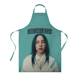 Фартук 3D с принтом BILLIE EILISH , 100% полиэстер | общий размер — 65 х 85 см, ширина нагрудника — 26 см, горловина — 53 см, длина завязок — 54 см, общий обхват в поясе — 173 см. Принт на завязках и на горловине наносится с двух сторон, на основной части фартука — только с внешней стороны | ayelish | bad guy | bellyache | bilie eilish | bilie elish | billie | billie eilish | eilish | electronic | elish | music | били айлиш | билли айлиш | эйлиш | элиш