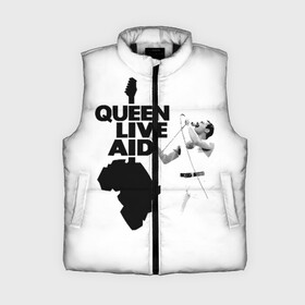 Женский жилет утепленный 3D с принтом Queen LIVE AID ,  |  | bohemian | brian | freddie | john | mercury | must go on | queen | rhapsody | roger | taylor | the miracle | the show | богемская | рапсодия | роджер тейлор | фредди меркьюри