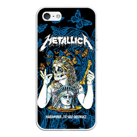 Чехол для iPhone 5/5S матовый с принтом Metallica , Силикон | Область печати: задняя сторона чехла, без боковых панелей | american | bone | butterflies | death | fly | girl | head | james hetfield | kirk hammett | metal band | metallica | music | plate | rock | skull | statue of liberty | американская | бабочки | голова | девушка | держит | кость | кушает | летают | металлик