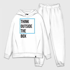 Мужской костюм хлопок OVERSIZE с принтом Think outside the box ,  |  | Тематика изображения на принте: 