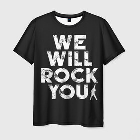 Мужская футболка 3D с принтом We Will Rock You , 100% полиэфир | прямой крой, круглый вырез горловины, длина до линии бедер | bohemian | brian | freddie | john | mercury | must go on | queen | rhapsody | roger | taylor | the miracle | the show | богемская | рапсодия | роджер тейлор | фредди меркьюри