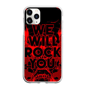 Чехол для iPhone 11 Pro Max матовый с принтом We Will Rock You , Силикон |  | bohemian | brian | freddie | john | mercury | must go on | queen | rhapsody | roger | taylor | the miracle | the show | богемская | рапсодия | роджер тейлор | фредди меркьюри