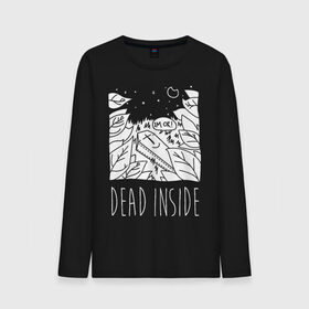 Мужской лонгслив хлопок с принтом Dead Inside , 100% хлопок |  | dead inside | deadinside | dont open dead inside | not a ghost just dead inside