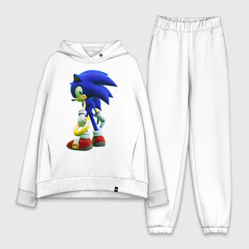 Женский костюм хлопок Oversize с принтом Sonic ,  |  | hedgehog | metal sonic | silver | silver the hedgehog | sonic | sonic boom | sonic the hedgehog | еж | ёж сонник | ежик | игры | соник | фильмы