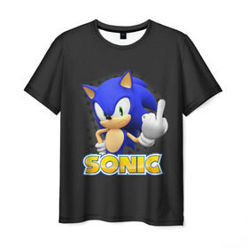 Мужская футболка 3D с принтом Sonic , 100% полиэфир | прямой крой, круглый вырез горловины, длина до линии бедер | hedgehog | metal sonic | silver | silver the hedgehog | sonic | sonic boom | sonic the hedgehog | еж | ёж сонник | ежик | игры | соник | фильмы