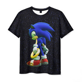 Мужская футболка 3D с принтом Sonic , 100% полиэфир | прямой крой, круглый вырез горловины, длина до линии бедер | hedgehog | metal sonic | silver | silver the hedgehog | sonic | sonic boom | sonic the hedgehog | еж | ёж сонник | ежик | игры | соник | фильмы