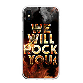 Чехол для iPhone XS Max матовый с принтом We Will Rock You , Силикон | Область печати: задняя сторона чехла, без боковых панелей | bohemian | brian | freddie | john | mercury | must go on | queen | rhapsody | roger | taylor | the miracle | the show | богемская | рапсодия | роджер тейлор | фредди меркьюри