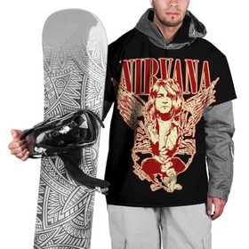 Накидка на куртку 3D с принтом Nirvana , 100% полиэстер |  | bleach | blew | cobain | dave | geffen | hormoaning | in utero | incesticide | krist | kurt | nevermind | nirvana | novoselic | rock | vevo | геффен | курт кобейн | нирвана | рок