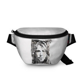 Поясная сумка 3D с принтом Kurt Cobain , 100% полиэстер | плотная ткань, ремень с регулируемой длиной, внутри несколько карманов для мелочей, основное отделение и карман с обратной стороны сумки застегиваются на молнию | bleach | blew | cobain | dave | geffen | hormoaning | in utero | incesticide | krist | kurt | nevermind | nirvana | novoselic | rock | vevo | геффен | курт кобейн | нирвана | рок