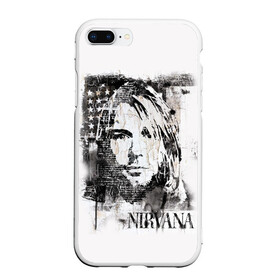 Чехол для iPhone 7Plus/8 Plus матовый с принтом Kurt Cobain , Силикон | Область печати: задняя сторона чехла, без боковых панелей | bleach | blew | cobain | dave | geffen | hormoaning | in utero | incesticide | krist | kurt | nevermind | nirvana | novoselic | rock | vevo | геффен | курт кобейн | нирвана | рок