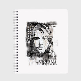 Тетрадь с принтом Kurt Cobain , 100% бумага | 48 листов, плотность листов — 60 г/м2, плотность картонной обложки — 250 г/м2. Листы скреплены сбоку удобной пружинной спиралью. Уголки страниц и обложки скругленные. Цвет линий — светло-серый
 | bleach | blew | cobain | dave | geffen | hormoaning | in utero | incesticide | krist | kurt | nevermind | nirvana | novoselic | rock | vevo | геффен | курт кобейн | нирвана | рок